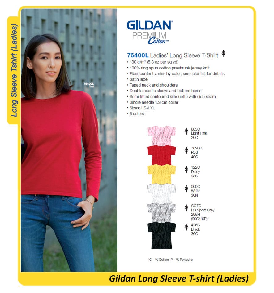 Gildan Premium Long-sleeve Ladies 76400L